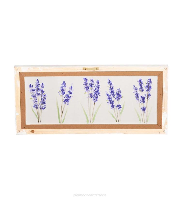 Plow & Hearth articles ménagers décor mural à cadre en bois avec paravent lilas peint à la main 0BNZ2509