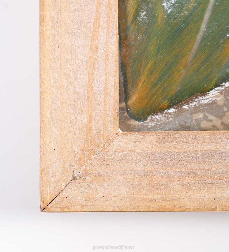 Plow & Hearth articles ménagers décoration murale en métal gaufré tournesol avec cadre en bois 0BNZ2344