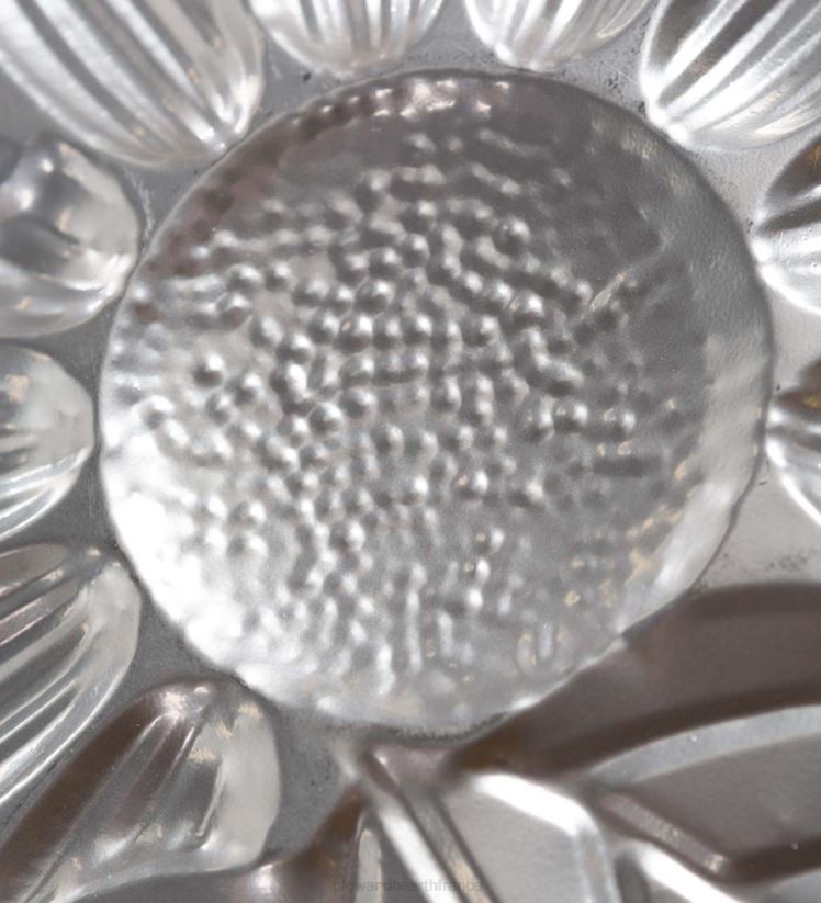 Plow & Hearth articles ménagers décoration murale en métal gaufré tournesol avec cadre en bois 0BNZ2344