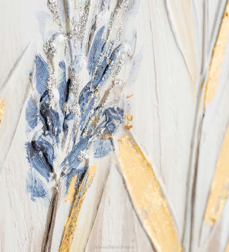 Plow & Hearth articles ménagers décoration murale lilas en toile peinte à la main 0BNZ2527