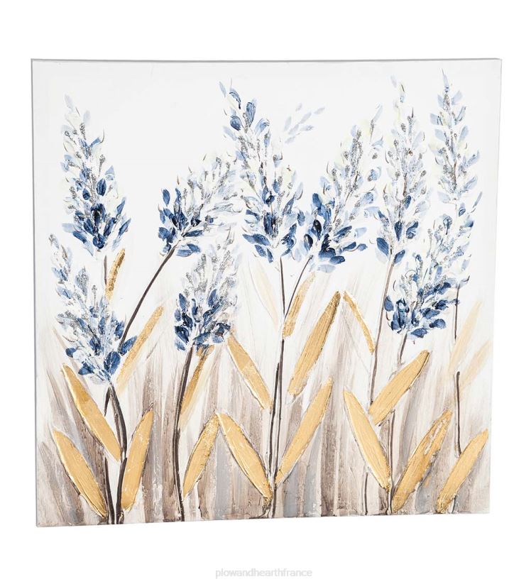 Plow & Hearth articles ménagers décoration murale lilas en toile peinte à la main 0BNZ2527