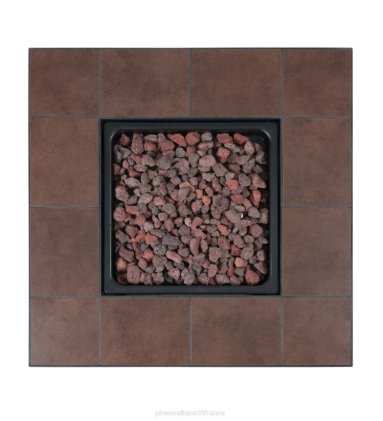 Plow & Hearth articles ménagers Foyer au gaz propane Halifax avec insert de table et pierres de lave 0BNZ1594