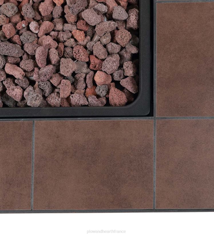 Plow & Hearth articles ménagers Foyer au gaz propane Halifax avec insert de table et pierres de lave 0BNZ1594