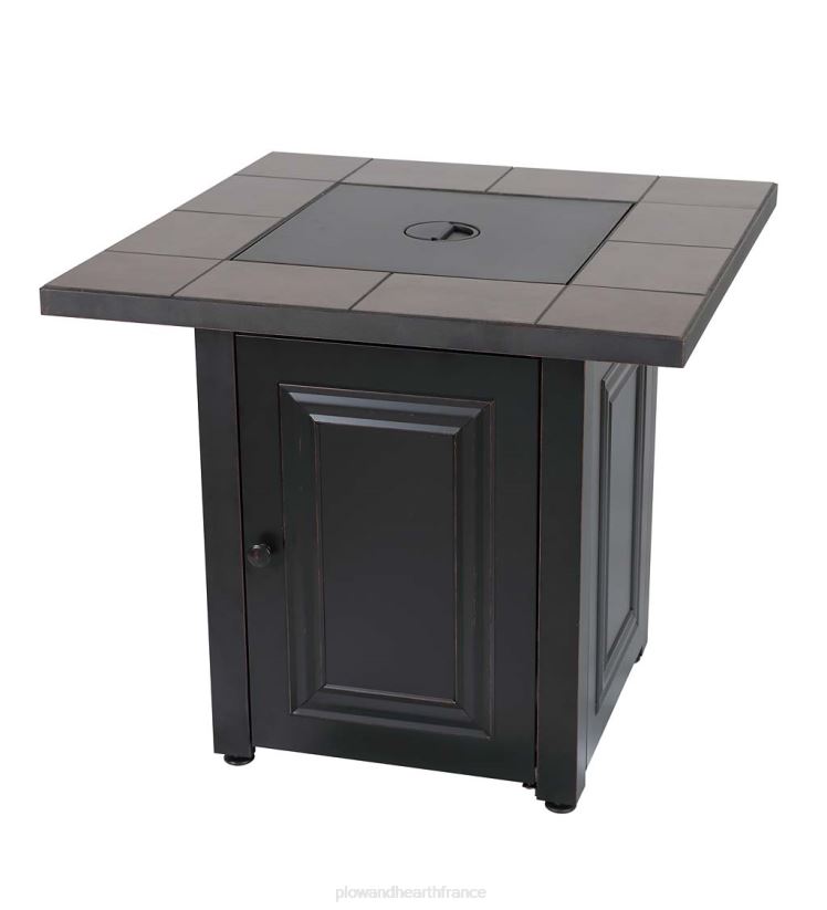 Plow & Hearth articles ménagers Foyer au gaz propane Halifax avec insert de table et pierres de lave 0BNZ1594