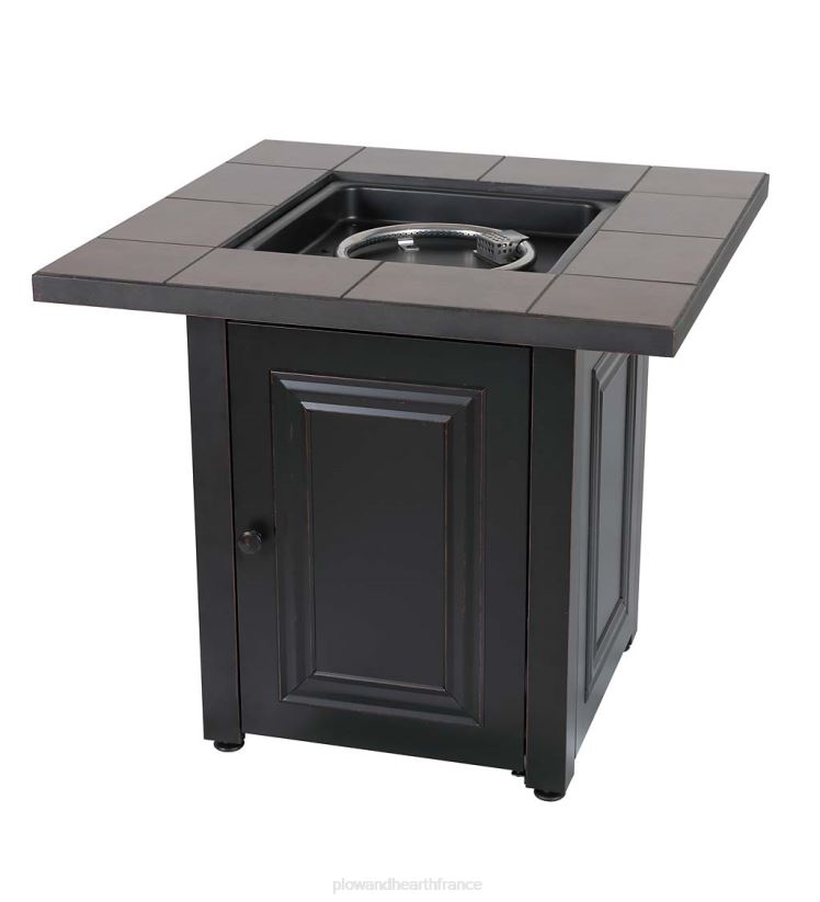 Plow & Hearth articles ménagers Foyer au gaz propane Halifax avec insert de table et pierres de lave 0BNZ1594