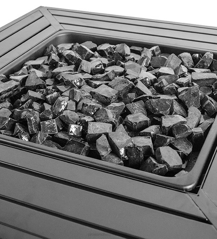 Plow & Hearth articles ménagers Foyer extérieur au gaz Gilbert avec manteau en acier 0BNZ1625