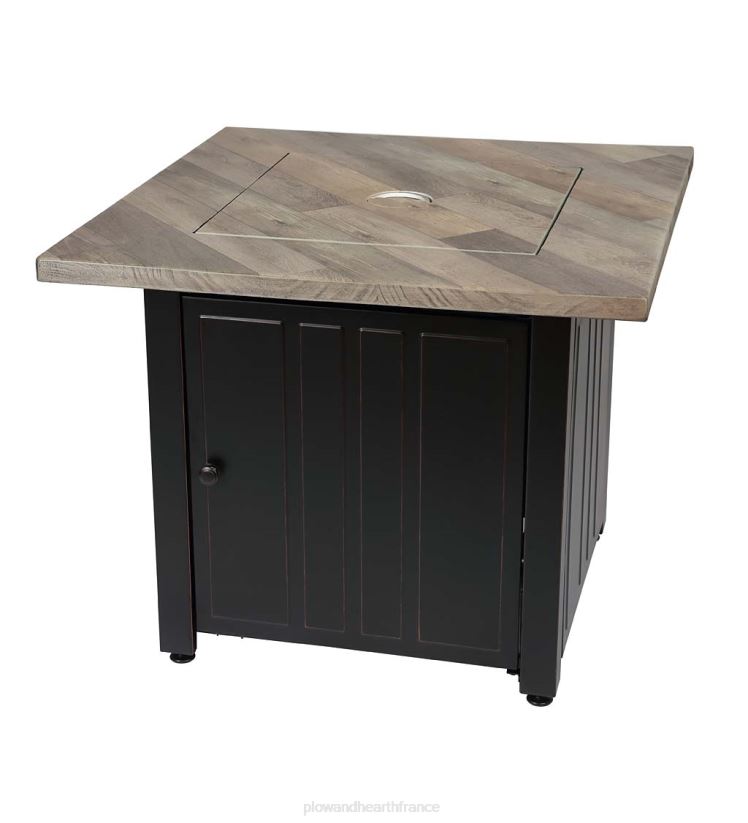 Plow & Hearth articles ménagers Foyer extérieur au gaz LP Bayhill avec manteau en résine imprimée, 30