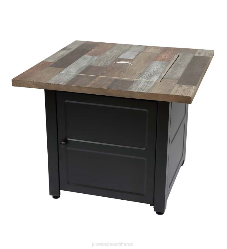 Plow & Hearth articles ménagers Foyer extérieur au gaz LP Beldon avec manteau en résine imprimée, 30