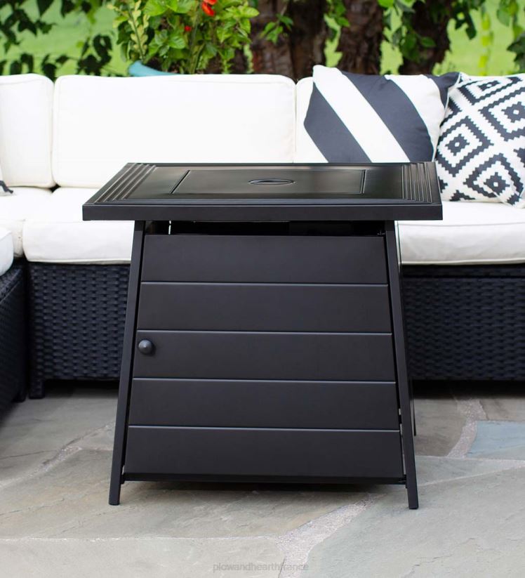 Plow & Hearth articles ménagers Foyer extérieur au gaz propane Cason avec manteau en acier, 28" 0BNZ1628