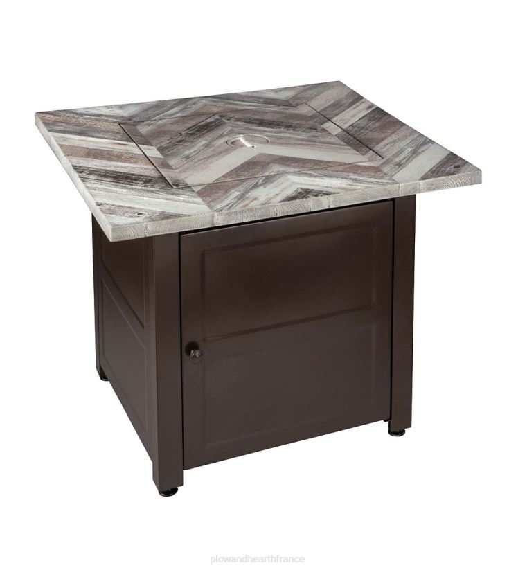 Plow & Hearth articles ménagers Foyer extérieur au gaz propane berwyn avec manteau en résine imprimée, 30" 0BNZ1631