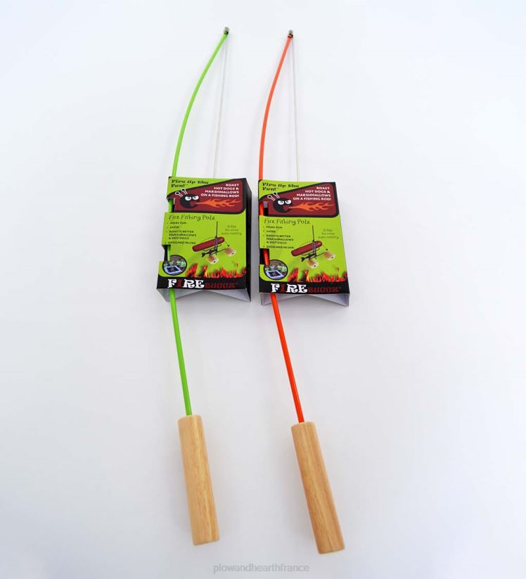 Plow & Hearth articles ménagers Rôtissoires à canne à pêche pour cuisson au feu de camp 3 pièces avec ensemble de sacs camouflage - camouflage 0BNZ1629