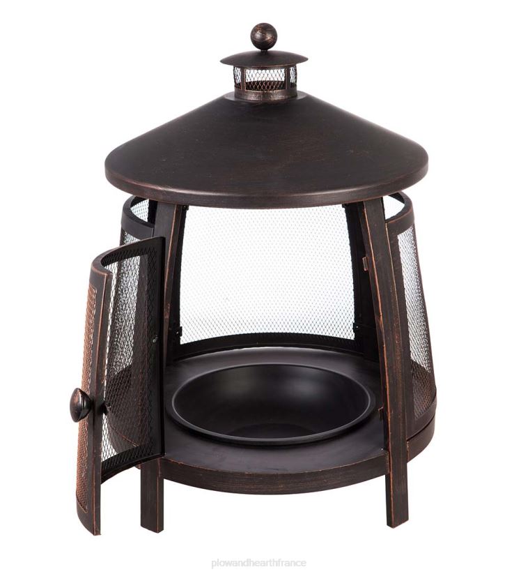 Plow & Hearth articles ménagers grand foyer en bronze avec cheminée 0BNZ1603