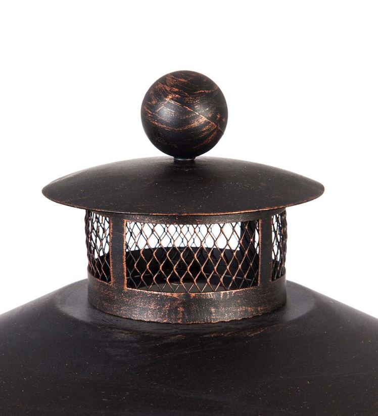 Plow & Hearth articles ménagers grand foyer en bronze avec cheminée 0BNZ1603