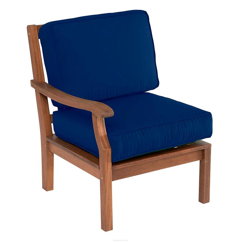 Plow & Hearth articles ménagers Chaise sectionnelle Claremont avec accoudoir droit avec coussins - marine minuit 0BNZ3212