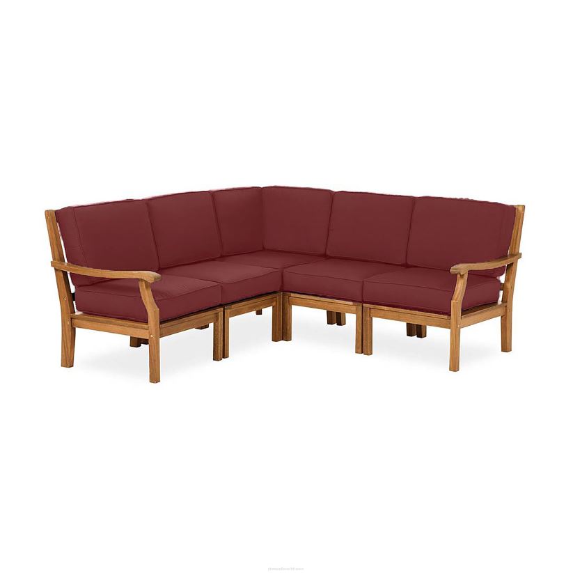 Plow & Hearth articles ménagers Chaise sectionnelle Claremont avec accoudoir droit avec coussins - marine minuit 0BNZ3212