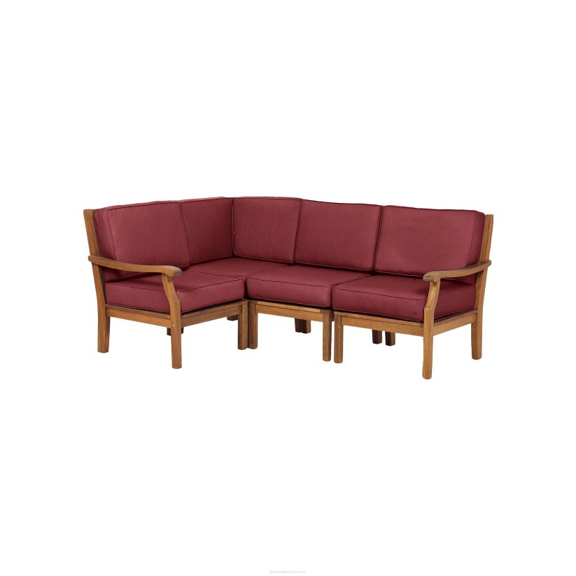 Plow & Hearth articles ménagers Chaise sectionnelle Claremont avec accoudoir droit avec coussins - marine minuit 0BNZ3212