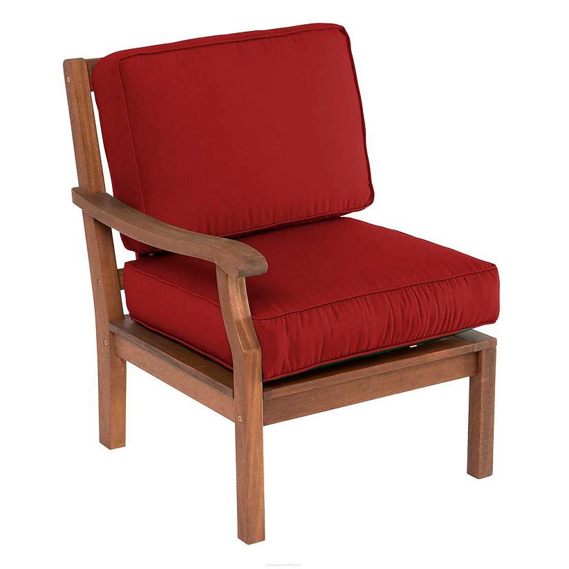 Plow & Hearth articles ménagers Chaise sectionnelle Claremont avec accoudoir droit avec coussins - marine minuit 0BNZ3212