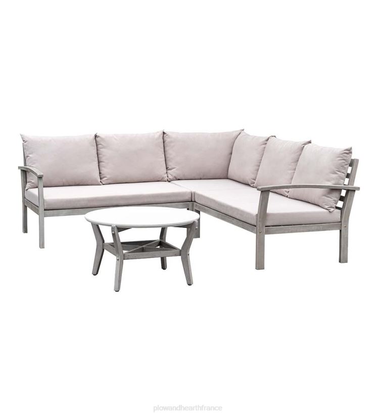Plow & Hearth articles ménagers Ensemble de canapé sectionnel d'extérieur Ridgewind avec table basse 0BNZ1133