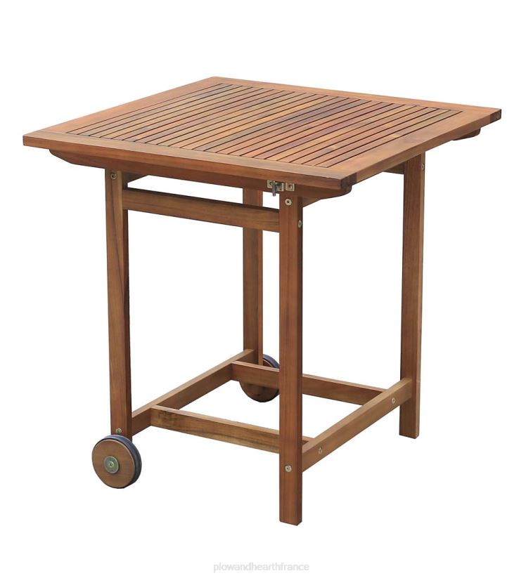 Plow & Hearth articles ménagers Ensemble de salle à manger intelligent portable en bois d'acacia Kingwood - naturel 0BNZ1151