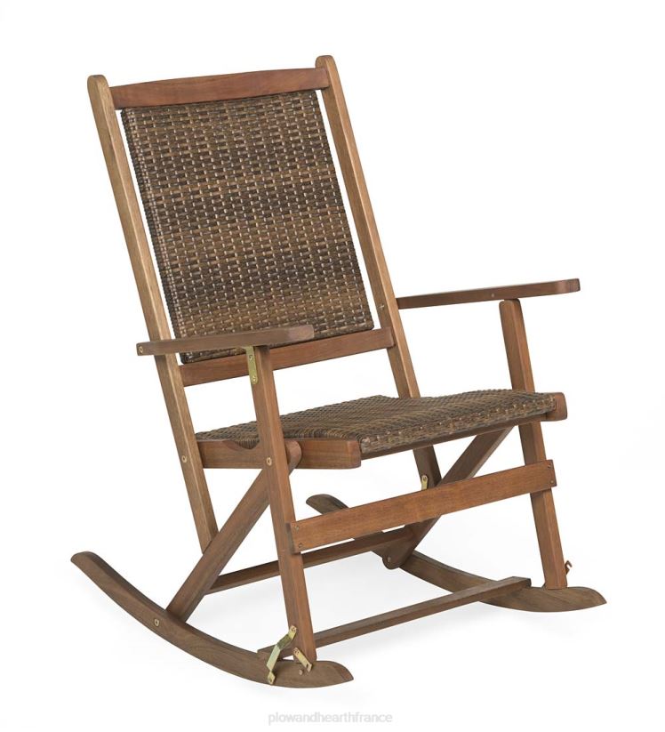 Plow & Hearth articles ménagers Mobilier d'extérieur pliant en eucalyptus Claytor 0BNZ1081