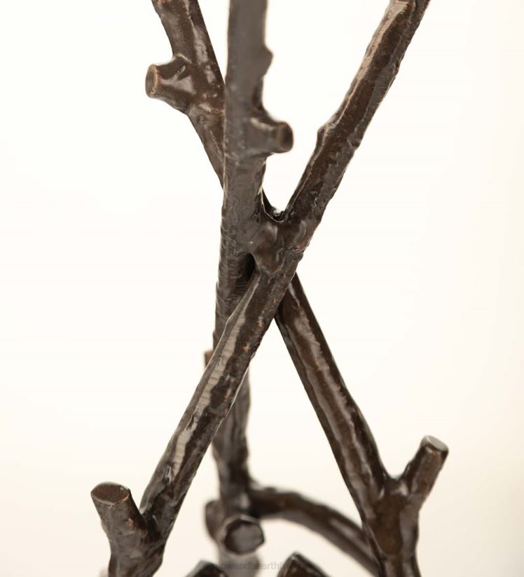 Plow & Hearth articles ménagers Table de cocktail trépied de lac de cratère intérieure/extérieure avec plateau en marbre 0BNZ1143