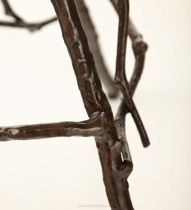 Plow & Hearth articles ménagers Table de cocktail trépied de lac de cratère intérieure/extérieure avec plateau en marbre 0BNZ1143