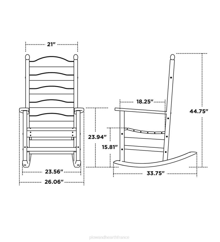 Plow & Hearth articles ménagers chaise à bascule en polywood - vert 0BNZ1116