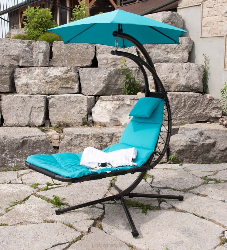 Plow & Hearth articles ménagers chaise longue suspendue de rêve - turquoise 0BNZ1148