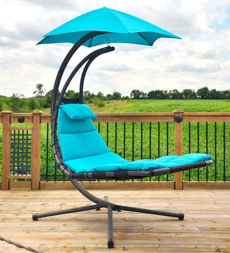 Plow & Hearth articles ménagers chaise longue suspendue de rêve - turquoise 0BNZ1148