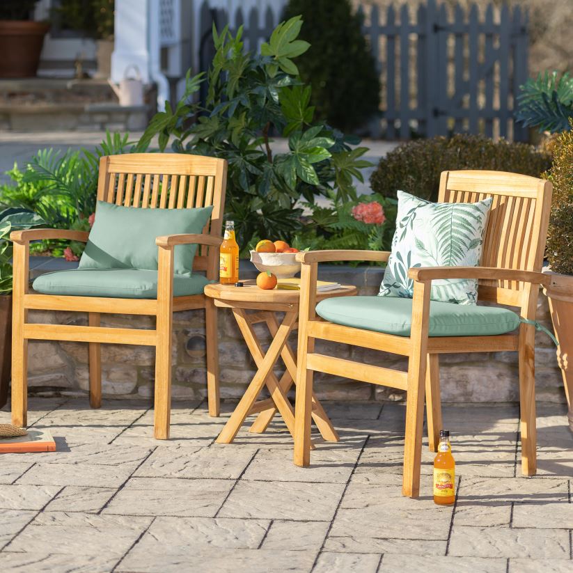 Plow & Hearth articles ménagers chaises en bois de teck, set de 2 0BNZ1121