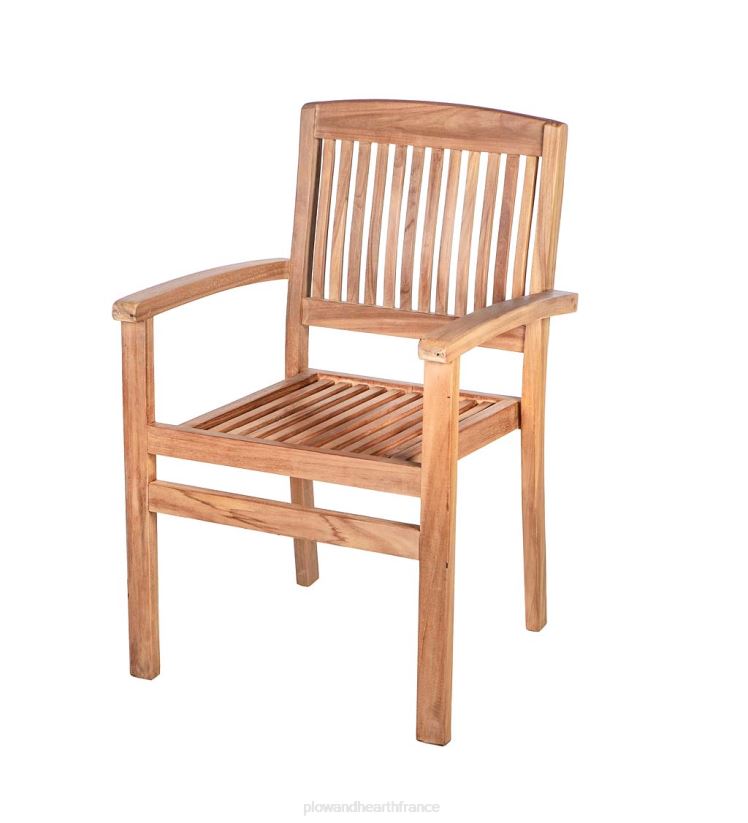 Plow & Hearth articles ménagers chaises en bois de teck, set de 2 0BNZ1121