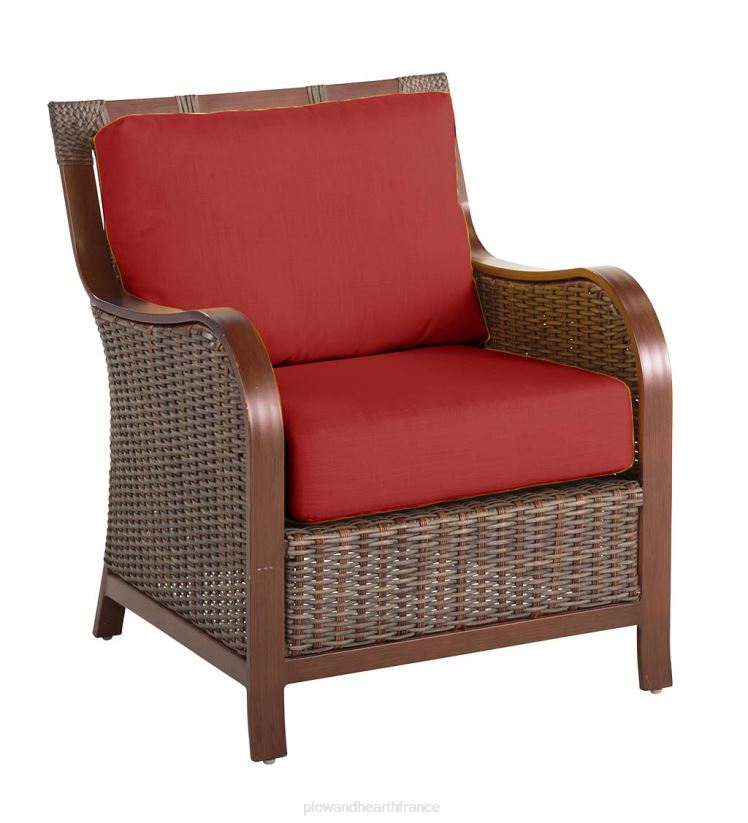 Plow & Hearth articles ménagers collection en osier premium urbanna avec coussins de luxe 0BNZ1089