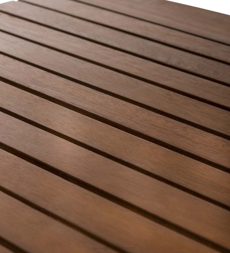 Plow & Hearth articles ménagers ensemble de bar extérieur en eucalyptus Lancaster avec table et 2 tabourets de bar, ensemble 3 pièces - naturel 0BNZ1141