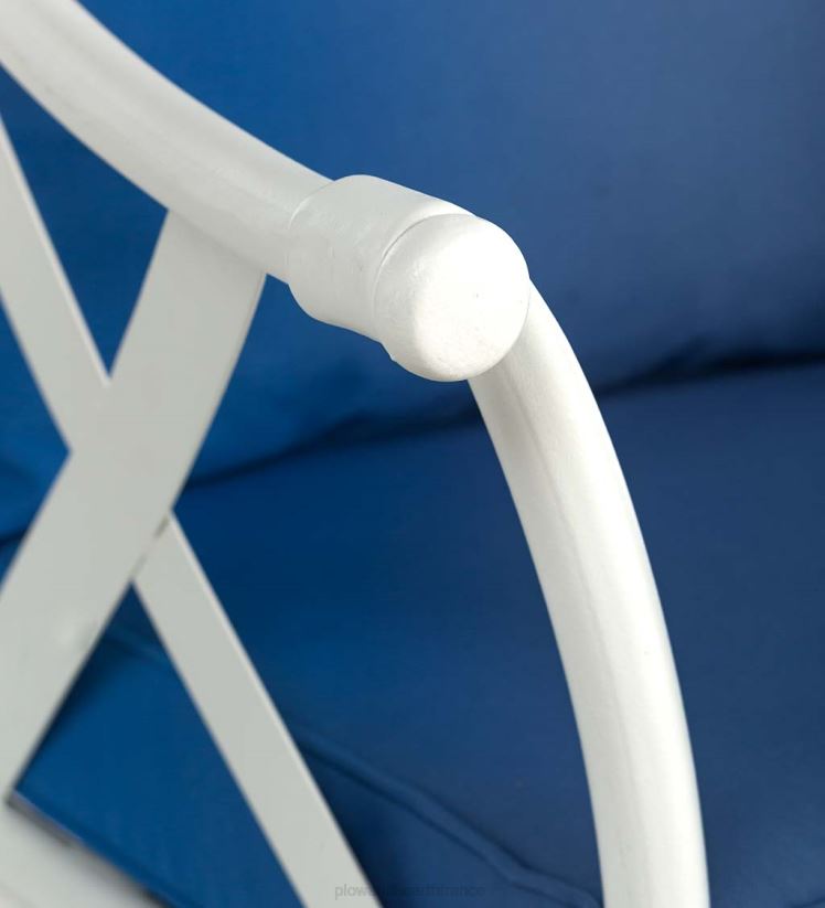 Plow & Hearth articles ménagers ensemble de meubles de patio en osier blanc cinq pièces avec coussins - blanc 0BNZ1079