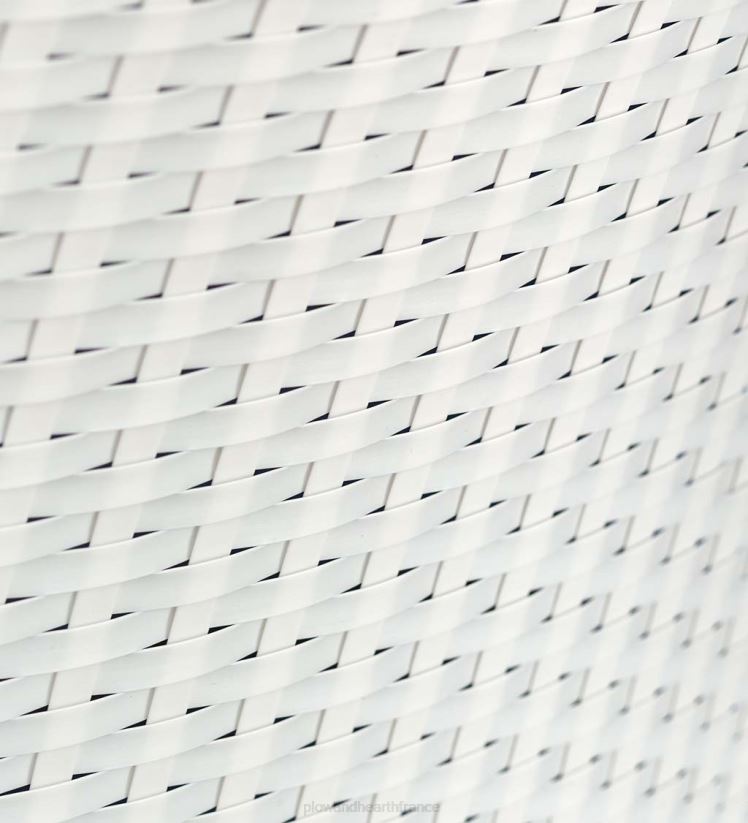 Plow & Hearth articles ménagers ensemble de meubles de patio en osier blanc cinq pièces avec coussins - blanc 0BNZ1079