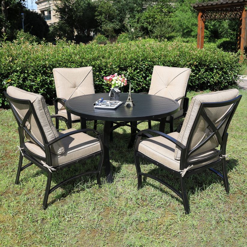 Plow & Hearth articles ménagers ensemble de salle à manger 5 pièces Granada - bronze antique 0BNZ1180