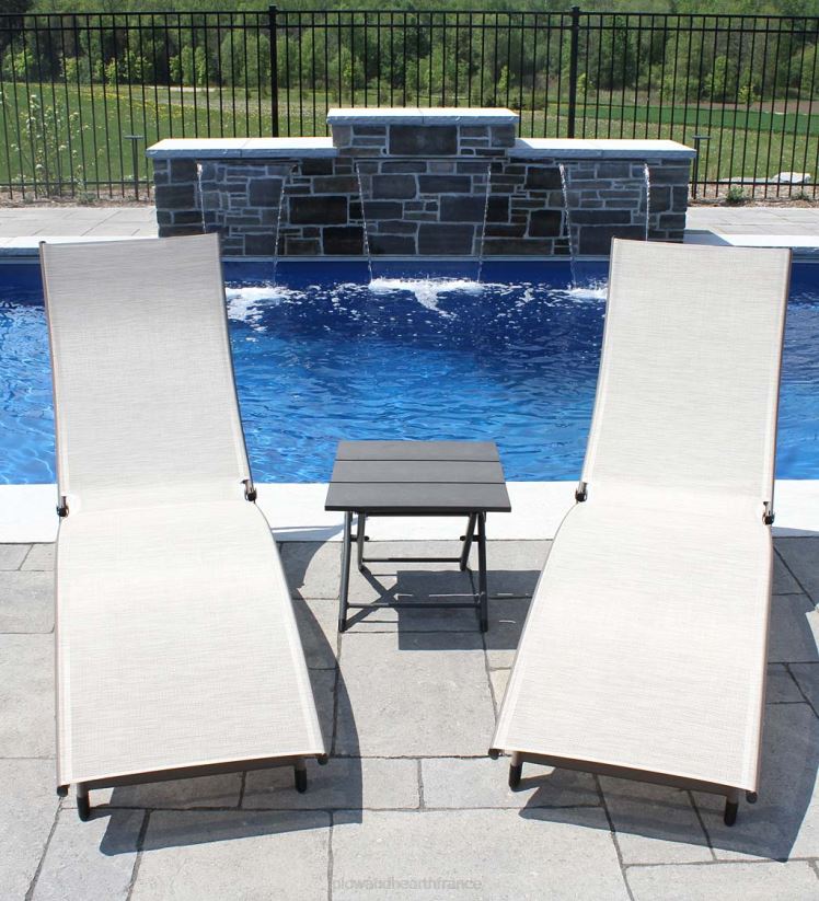 Plow & Hearth articles ménagers ensemble de salon Coral Springs - bleu hawaii/cadre noir 0BNZ1186