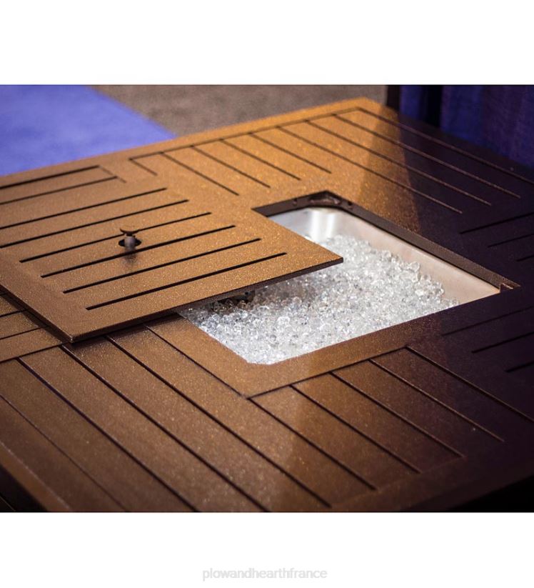 Plow & Hearth articles ménagers foyer au propane à lattes en aluminium 0BNZ1182