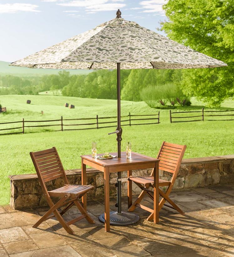 Plow & Hearth articles ménagers mobilier de bistro extérieur en bois d'eucalyptus 0BNZ1080