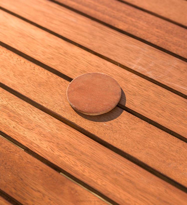 Plow & Hearth articles ménagers mobilier de bistro extérieur en bois d'eucalyptus 0BNZ1080