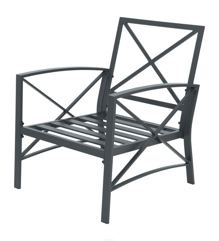 Plow & Hearth articles ménagers sièges de patio extérieurs en fonte d'aluminium arlington avec coussins, ensemble de 4 pièces 0BNZ1140