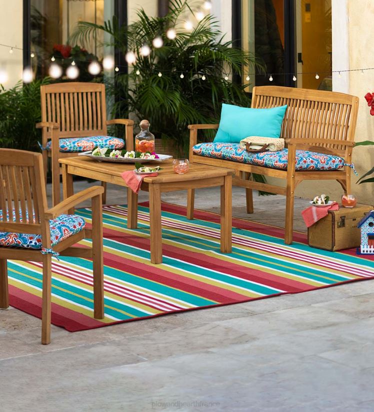 Plow & Hearth articles ménagers table basse rectangulaire en teck 0BNZ1145