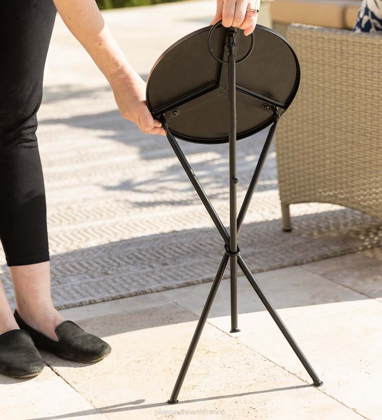 Plow & Hearth articles ménagers table d'appoint pliante à croquis floral intérieur/extérieur 0BNZ1184