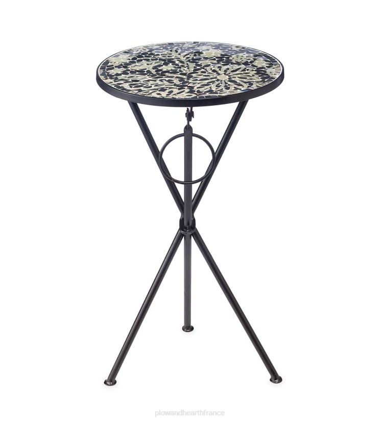 Plow & Hearth articles ménagers table d'appoint pliante à croquis floral intérieur/extérieur 0BNZ1184