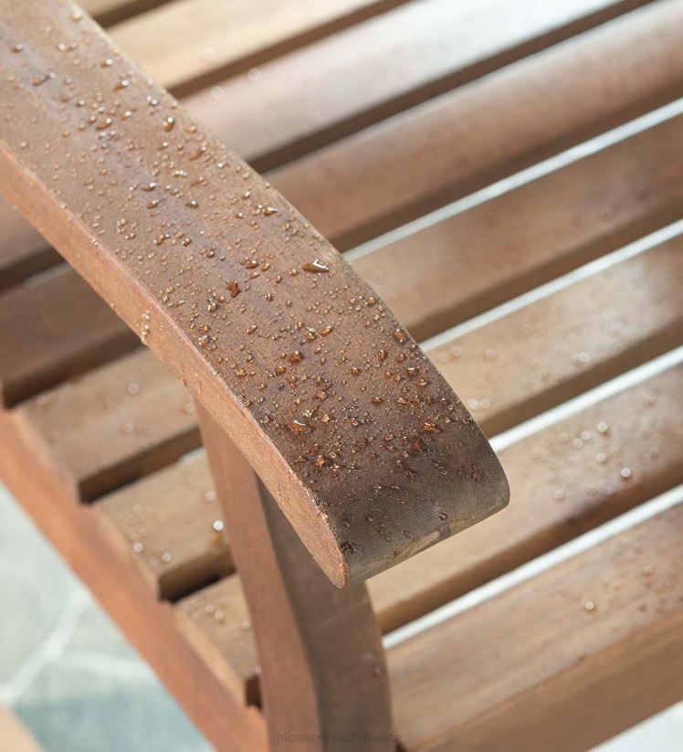 Plow & Hearth articles ménagers table et chaises rondes en eucalyptus Claremont 0BNZ1147