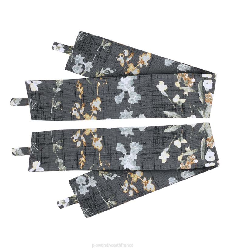 Plow & Hearth articles ménagers Paire de rideaux d'aspect lin floral rockport avec embrasses, 84