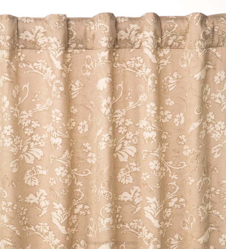 Plow & Hearth articles ménagers Panneau de rideau isolé à passe-tringle en damassé floral, 42