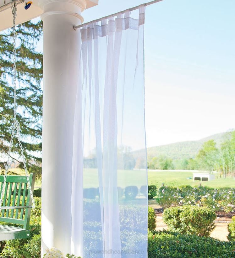 Plow & Hearth articles ménagers panneau transparent à languette de rideaux velcro extérieurs 0BNZ1472