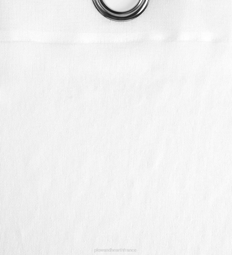 Plow & Hearth articles ménagers rideau extérieur à languettes filées au soleil, 54"l x 96"l - blanc 0BNZ3144