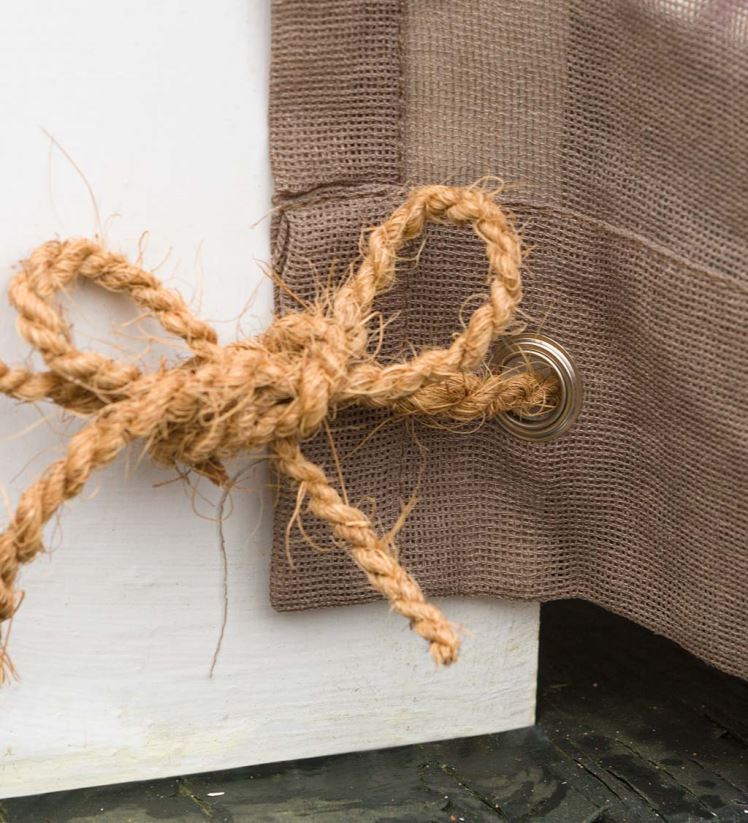 Plow & Hearth articles ménagers rideau extérieur à languettes filées au soleil, 54